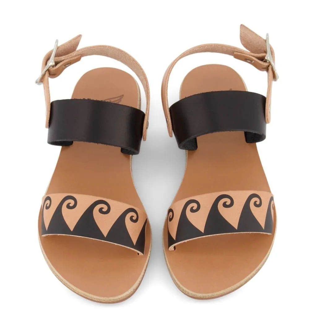 Little Clio Sandaler Svarta>Ancient Greek Sandals New