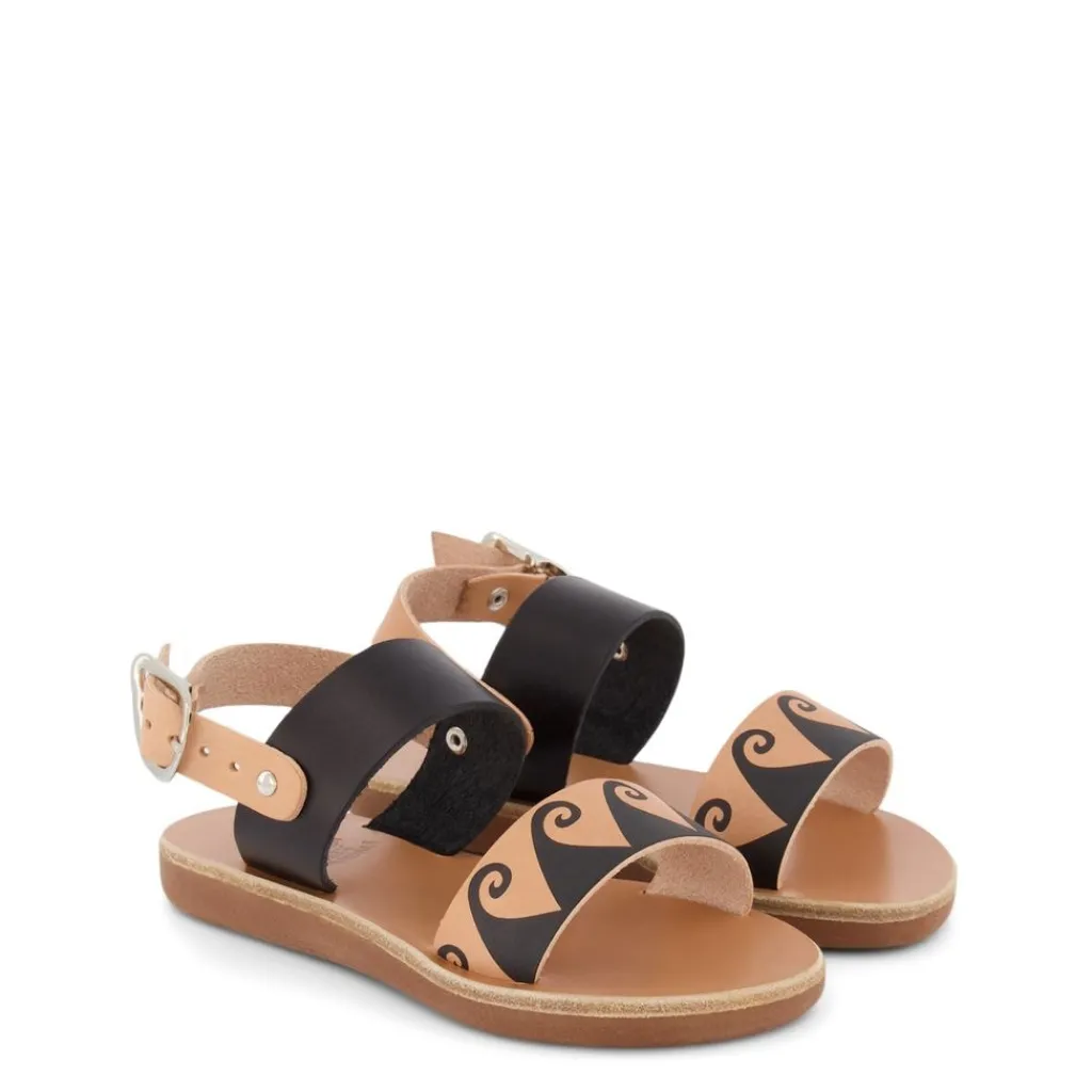 Little Clio Sandaler Svarta>Ancient Greek Sandals New