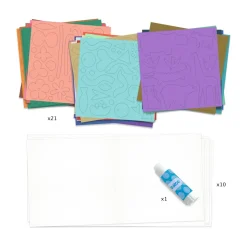 Little Papers Set För Kreativt Skapande - Färgglada Former Multi><noscript><img width=