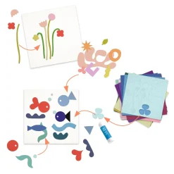 Little Papers Set För Kreativt Skapande - Färgglada Former Multi><noscript><img width=
