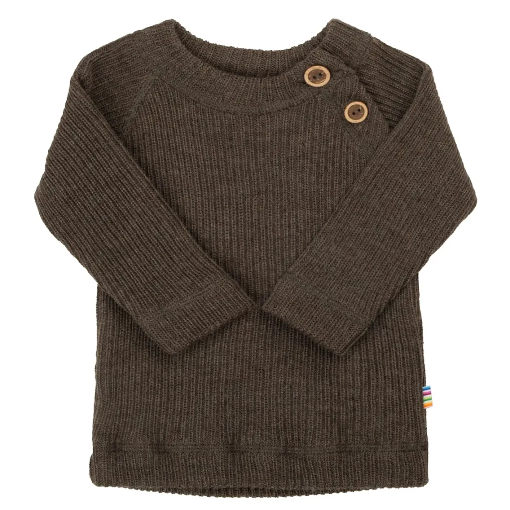 Långärmad Blus I Ull Brown Melange>Joha Best