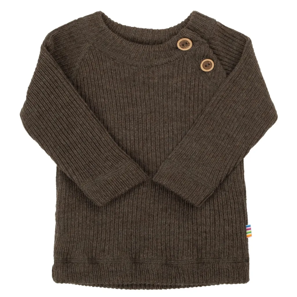 Långärmad Blus I Ull Brown Melange>Joha Best