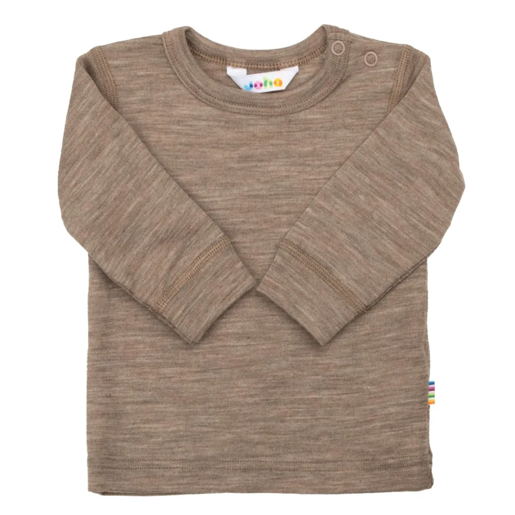Långärmad Topp I Ull Beige Melange>Joha Clearance