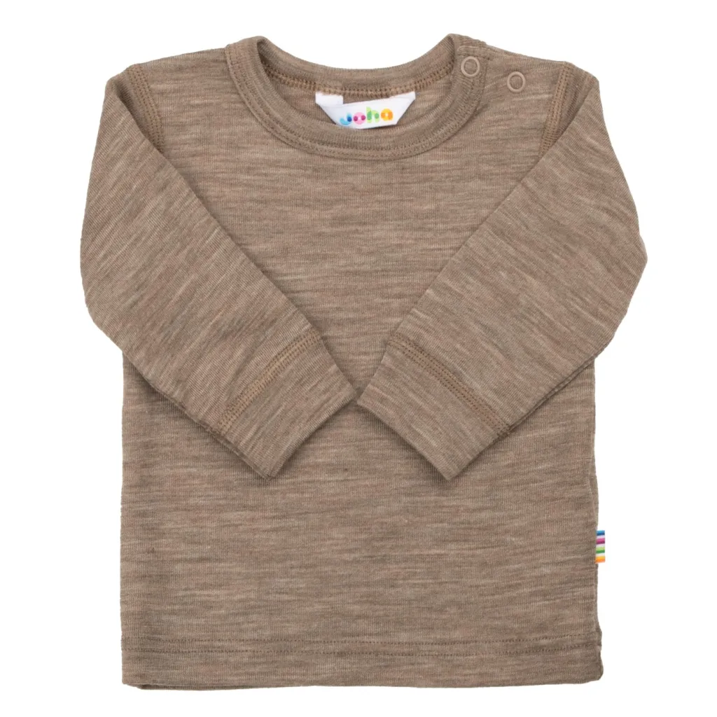 Långärmad Topp I Ull Beige Melange>Joha Clearance