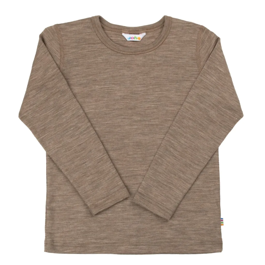 Långärmad Topp I Ull Beige Melange>Joha Clearance