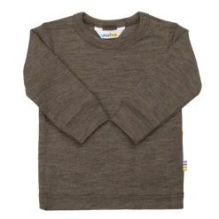 Långärmad Topp I Ull Brown Melange>Joha New