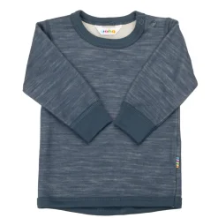Långärmad Topp I Ull Dark Denim>Joha Clearance