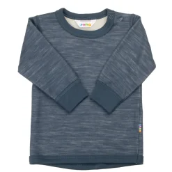 Långärmad Topp I Ull Dark Denim>Joha Clearance