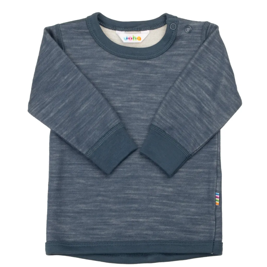 Långärmad Topp I Ull Dark Denim>Joha Clearance