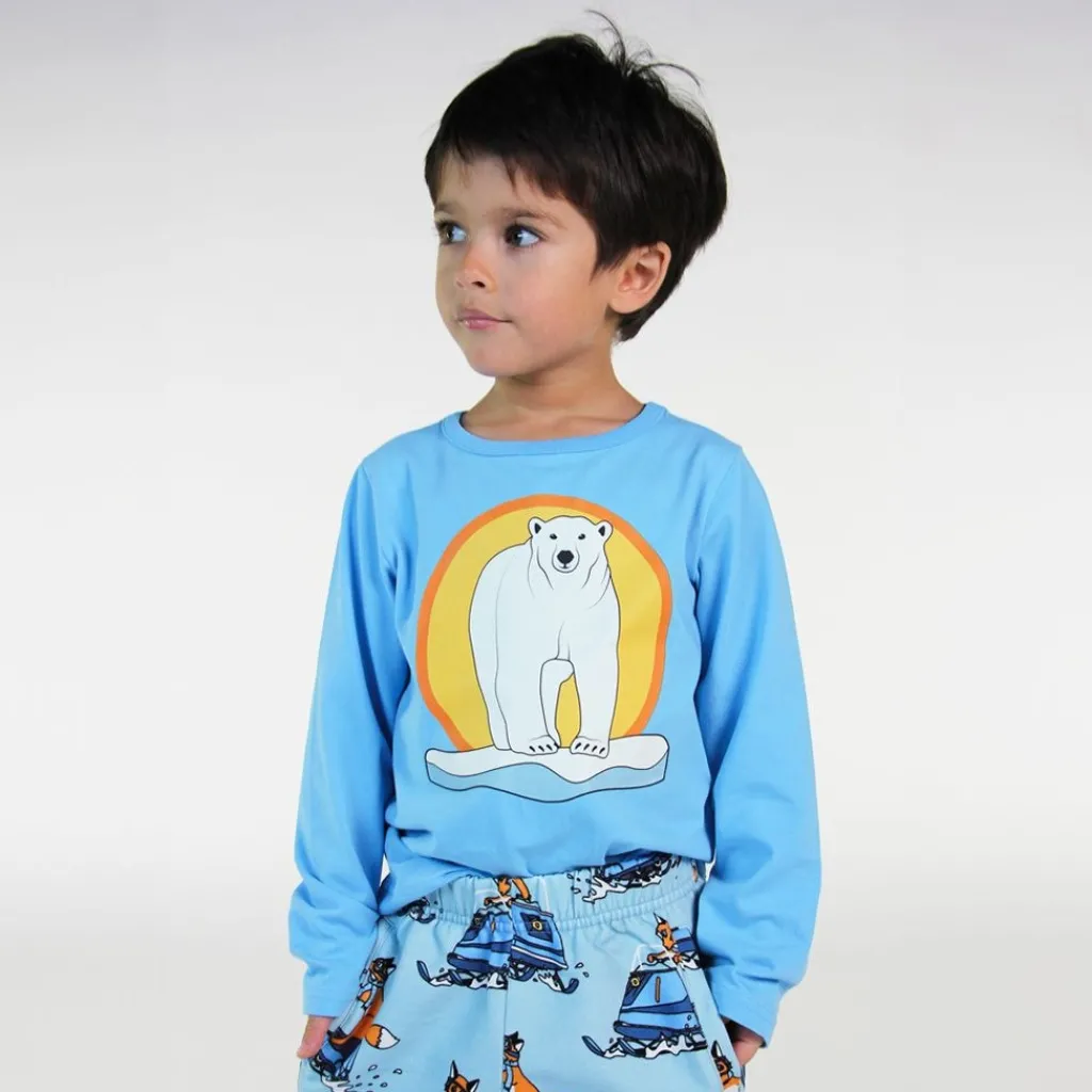 Långärmad t-shirt Alaskan Blue Polar Bear>Småfolk Online