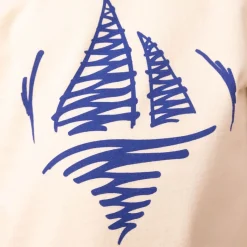 Långärmad T-shirt Med Tryck Gräddvit>Petit Bateau Sale