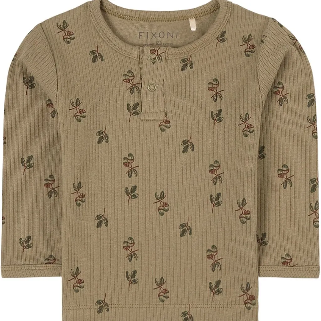 Långärmad T-shirt Olive>Fixoni Discount