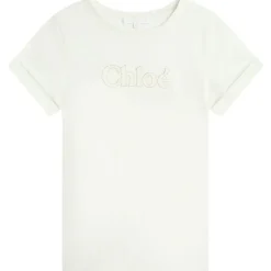 Logo T-shirt Naturvit>Chloé Discount