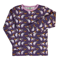 Long-sleeved top with badger and squirrel Loganberry>Småfolk Sale