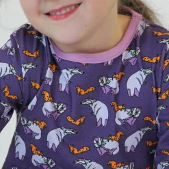 Long-sleeved top with badger and squirrel Loganberry>Småfolk Sale