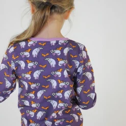 Long-sleeved top with badger and squirrel Loganberry><noscript><img width=