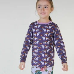 Long-sleeved top with badger and squirrel Loganberry><noscript><img width=