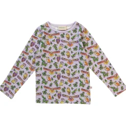 Long-sleeved top with owls Orchid Petal><noscript><img width=