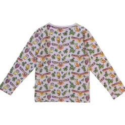 Long-sleeved top with owls Orchid Petal><noscript><img width=