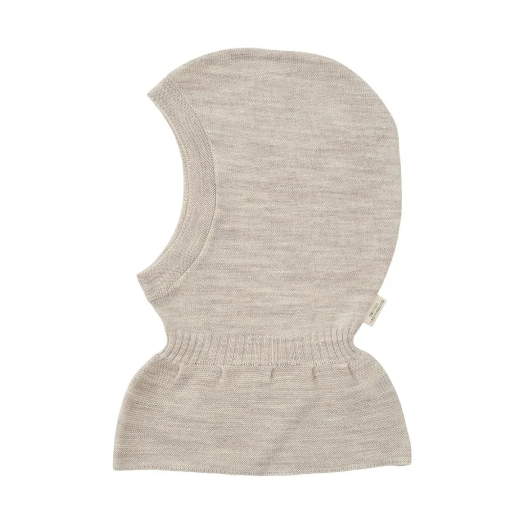 Lt. Knitted Merino Balaclava with Frill Pale Cream Melange>Copenhagen Colors Discount