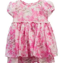 Lucia Blooms Mini Blommig Baby-klänning Pink Bloom>Bardot Junior Clearance