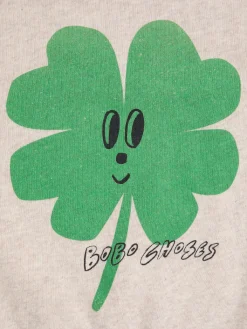 Lucky Clover Ranglan Sleeve Sweatshirt Heather Grey><noscript><img width=