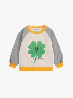 Lucky Clover Sweatshirt Light Heather Grey>Bobo Choses Best