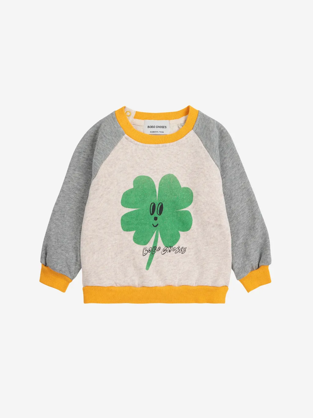 Lucky Clover Sweatshirt Light Heather Grey>Bobo Choses Best