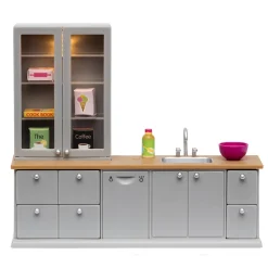 Diskbänk + Diskmaskin För Dockhus Grey>Lundby Best