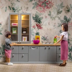 Diskbänk + Diskmaskin För Dockhus Grey>Lundby Best