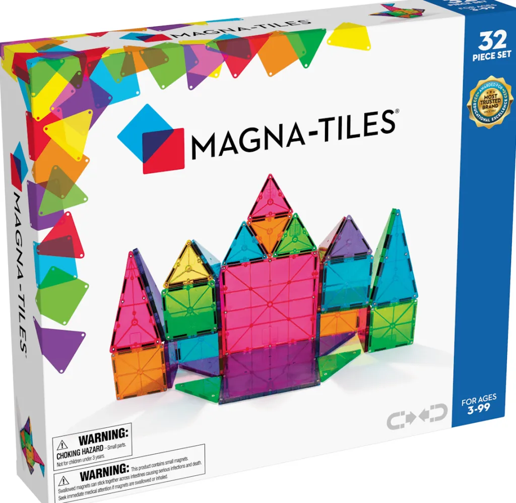 Clear Colours 32 Delar>Magna-Tiles Clearance