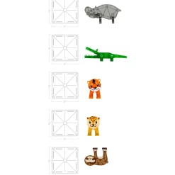 Jungle Animals 25 Pcs Set Jungle Animals><noscript><img width=