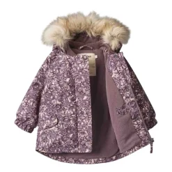 Mathilde Tech Blommig Babyjacka Purple Tulips><noscript><img width=