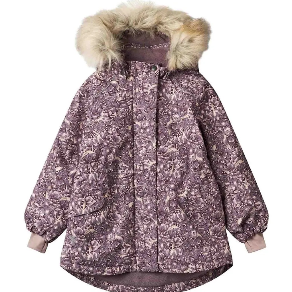Mathilde Tech Blommig Jacka Purple Tulips>Wheat Discount