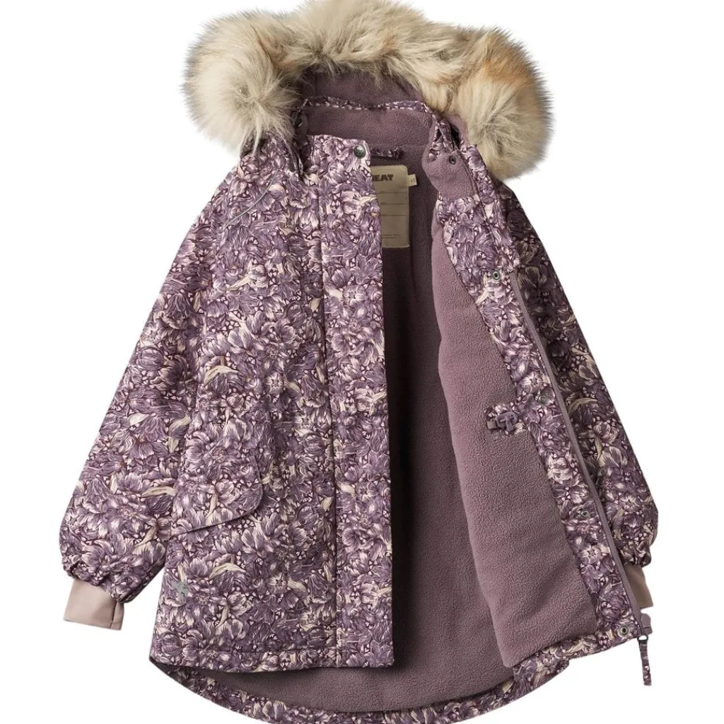 Mathilde Tech Blommig Jacka Purple Tulips>Wheat Discount