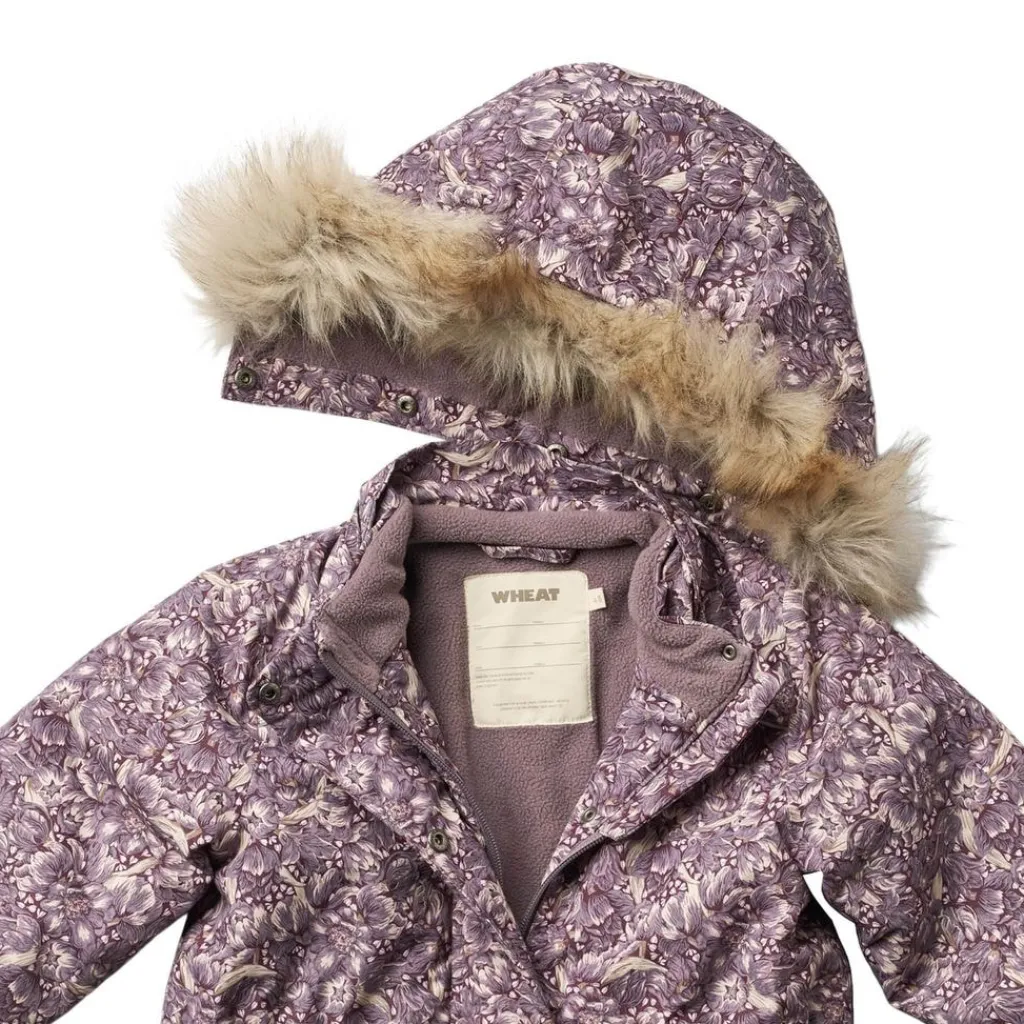 Mathilde Tech Blommig Jacka Purple Tulips>Wheat Discount