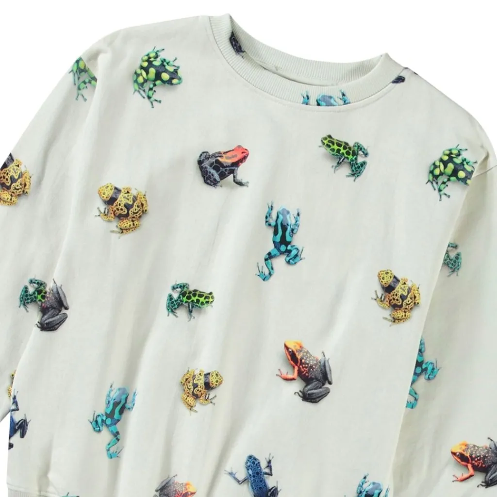 Mattis Sweatshirt Vibrant Frogs>Molo Clearance