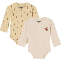 Max GOTS 2-pack Mönstrade Omlottbodys Carrots/Bunny>Buddy & Hope Sale
