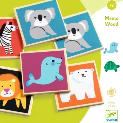 Memo Wood Memory-spel Multi>Djeco Outlet