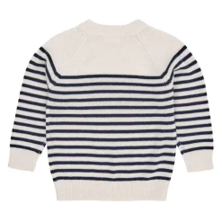 Merino Classic Randig Pullover Cream/Navy Stripe><noscript><img width=