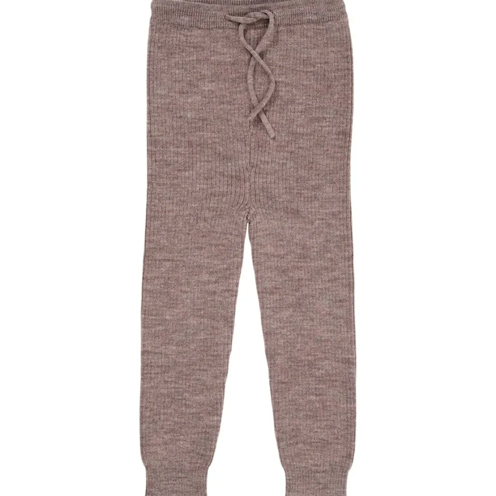 Merino Classic Rib Leggings w Drawstrings Natural Melange>Copenhagen Colors Sale