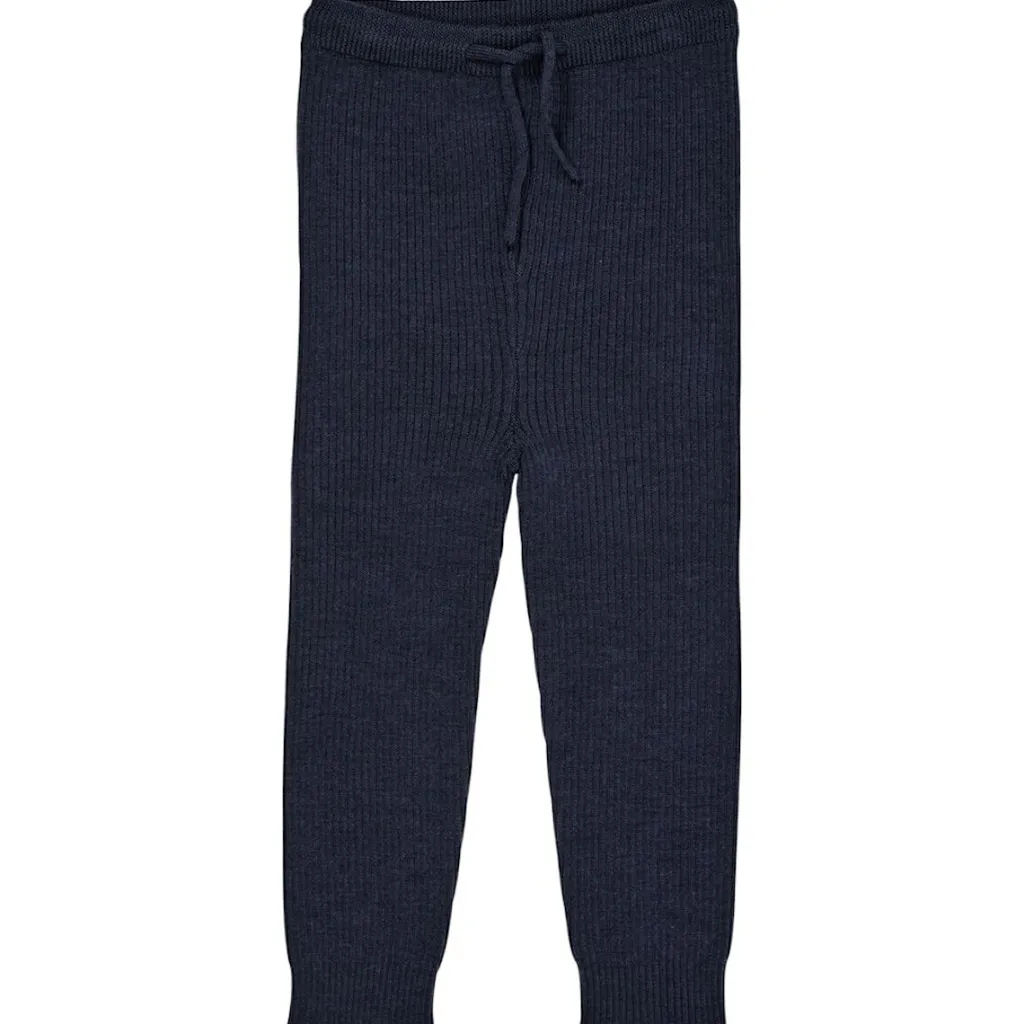Merino Classic Rib Leggings w Drawstrings Navy>Copenhagen Colors Sale
