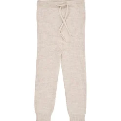 Merino Classic Rib Leggings w Drawstrings Pale Cream Melange>Copenhagen Colors Discount