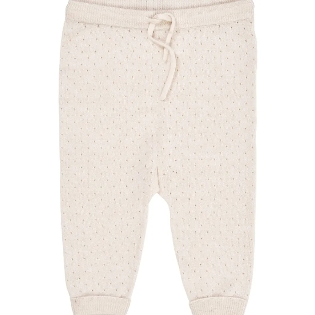 Merino Wool Hole Pattern Sweatpants Cream>Copenhagen Colors Sale