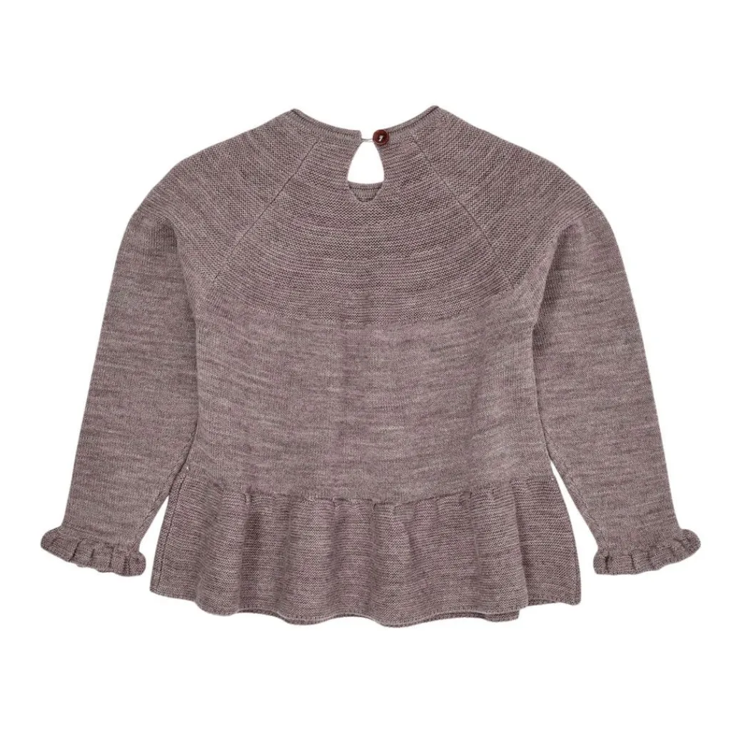 Merino Wool Stickad Blus Natural Melange>Copenhagen Colors Sale