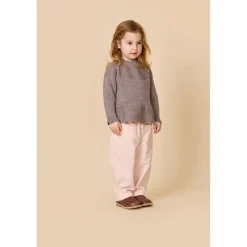 Merino Wool Stickad Blus Natural Melange><noscript><img width=