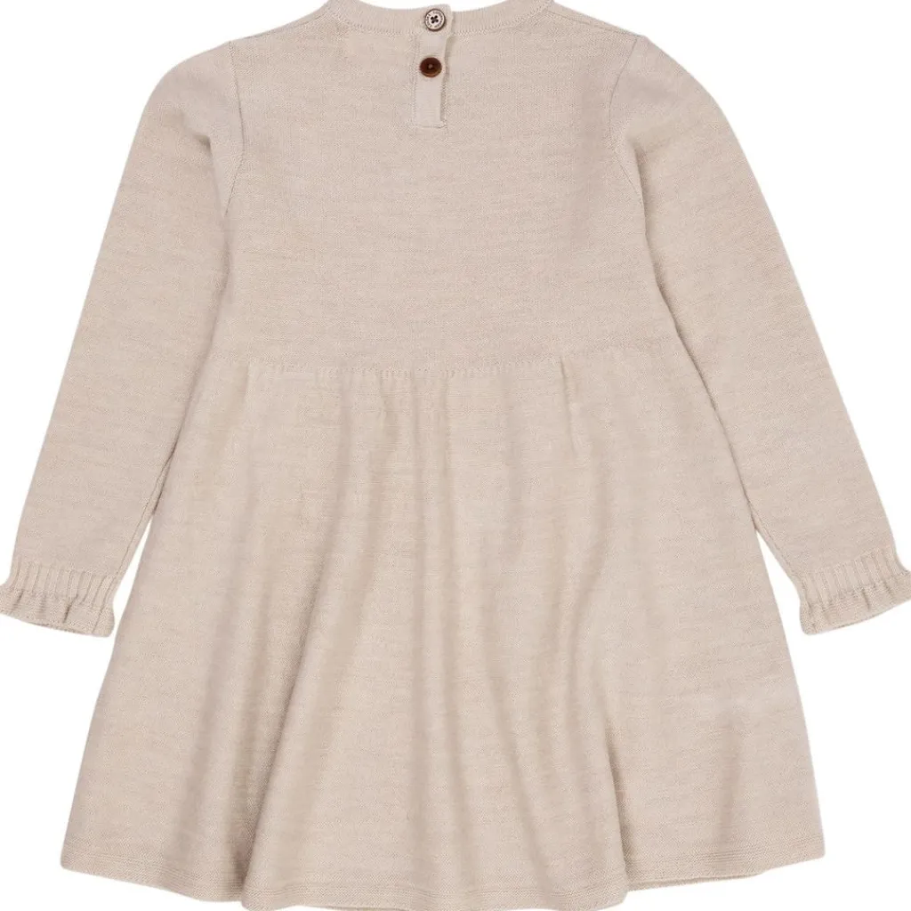 Merinoklänning med kabelstickning i Pale Cream Melange>Copenhagen Colors Discount
