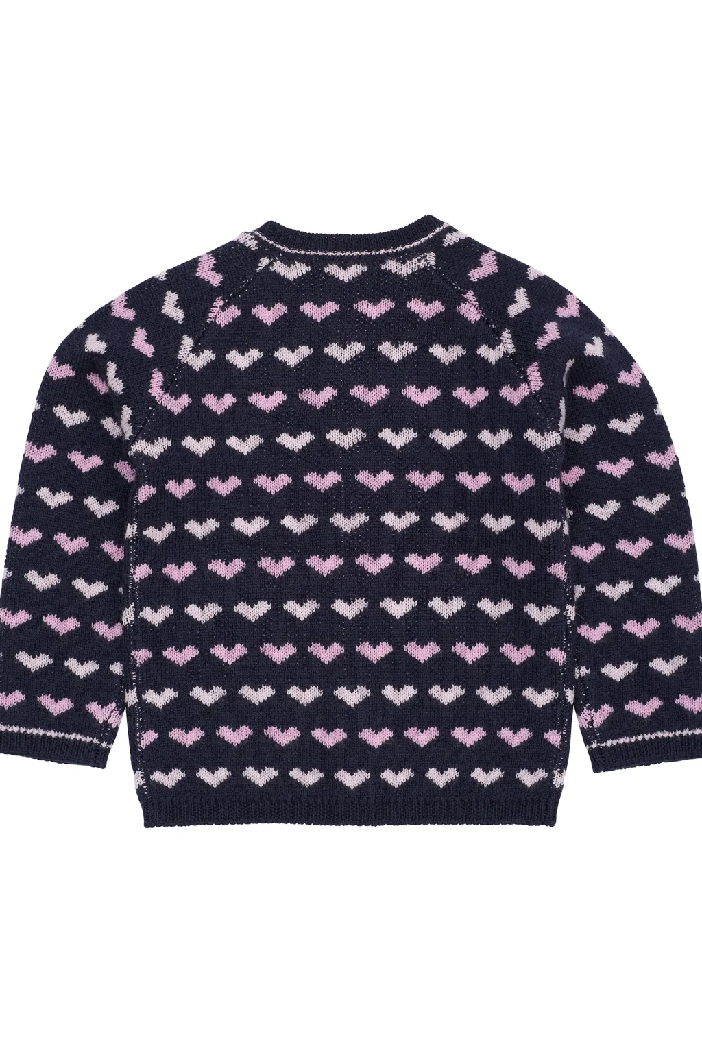 Merinoull Hjärta Cardigan Navy Bubblegum>Copenhagen Colors New
