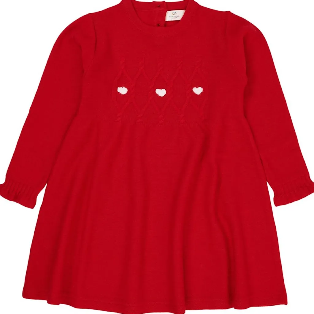 Merinoullklänning Red/Dusty Rose Combo>Copenhagen Colors Sale