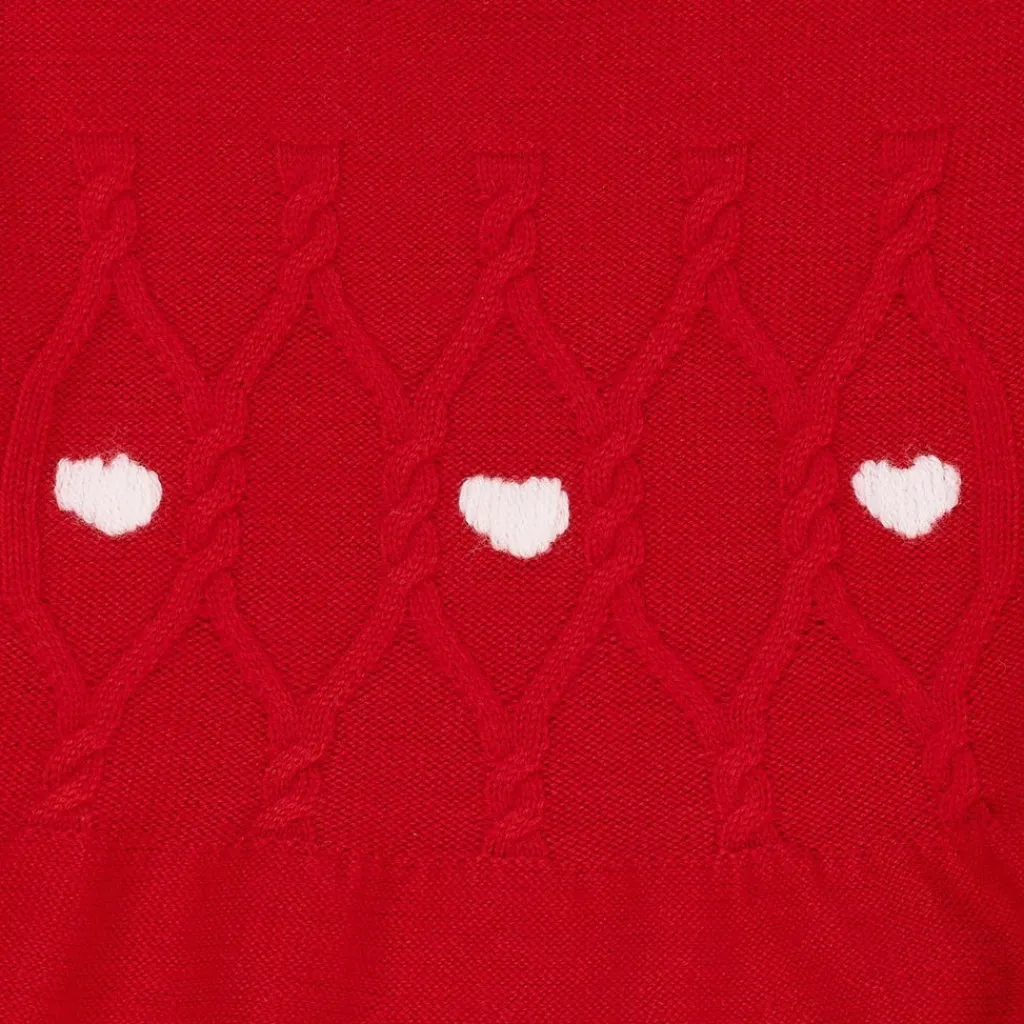 Merinoullklänning Red/Dusty Rose Combo>Copenhagen Colors Sale